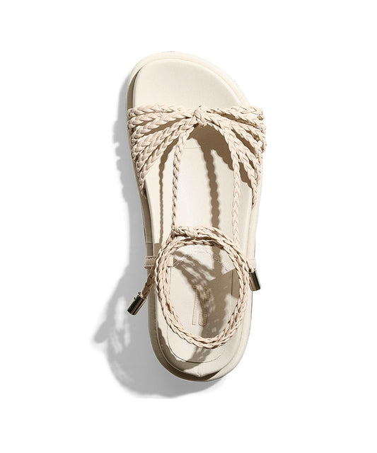 Papete Santa Lolla Off White Tiras Amarração