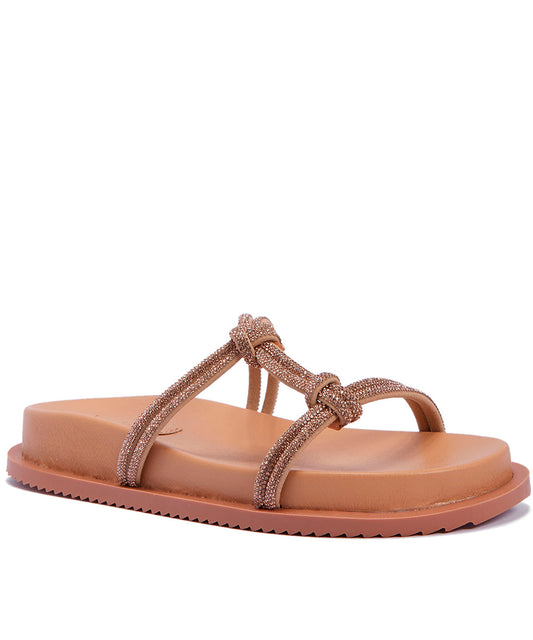 Papete Santa Lolla Palha Strass Nó