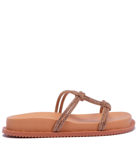 Papete Santa Lolla Palha Strass Nó