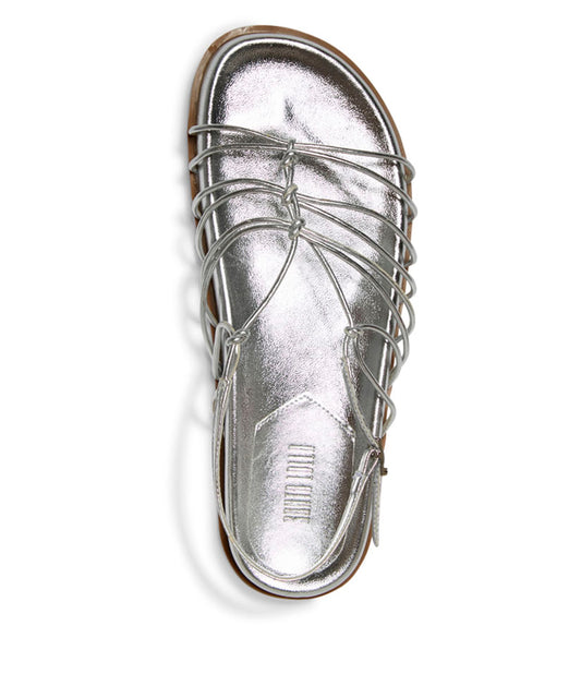 Papete Santa Lolla Prata Metalizado Nó