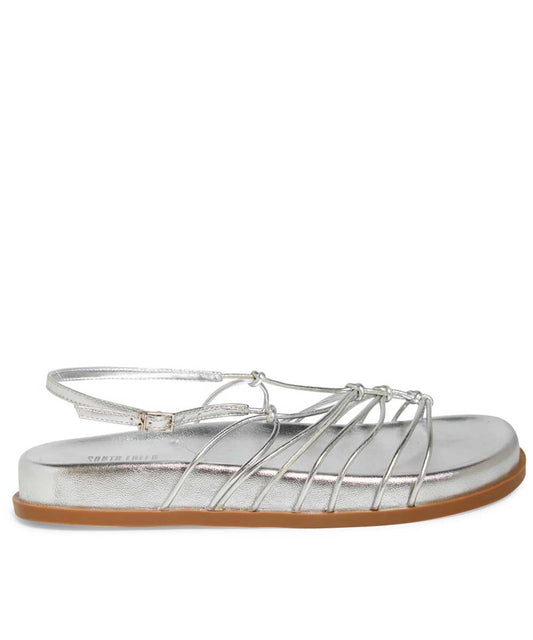 Papete Santa Lolla Prata Metalizado Nó