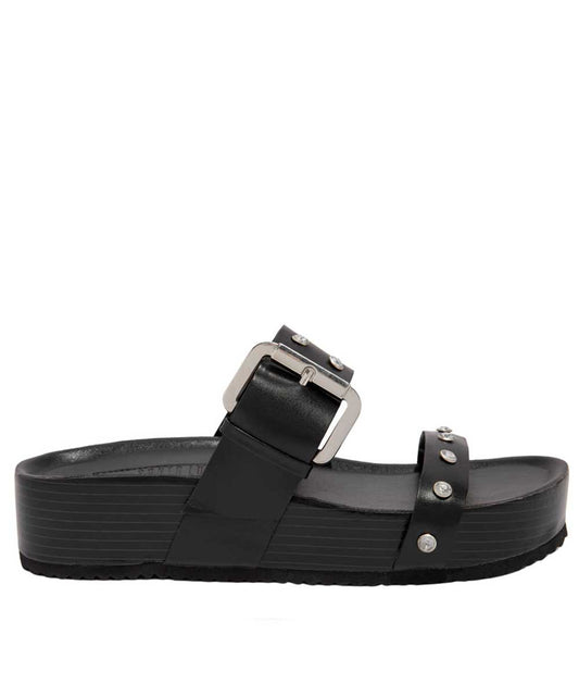 Papete Santa Lolla Preta Rebites e Strass