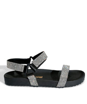 Papete Santa Lolla Preta Tiras Strass