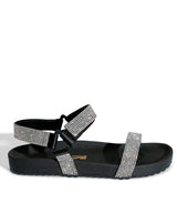 Papete Santa Lolla Preta Tiras Strass