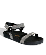 Papete Santa Lolla Preta Tiras Strass