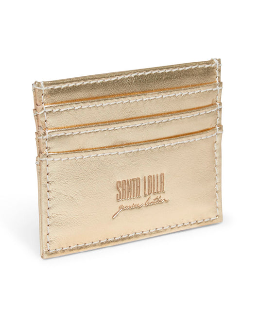 Porta Cartão Santa Lolla Dourado Metalizado