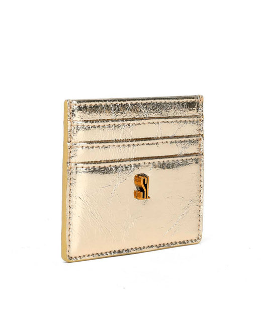 Porta Cartão Santa Lolla Dourado Metalizado