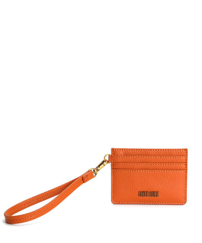 Porta Cartão Santa Lolla Marrom Cognac Alça Mão