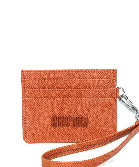 Porta Cartão Santa Lolla Marrom Safari Alça Mão