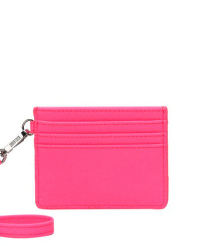 Porta Cartão Santa Lolla Rosa Neon Alça Mão