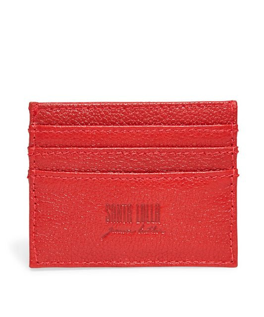 Porta Cartão Santa Lolla Vermelho Couro
