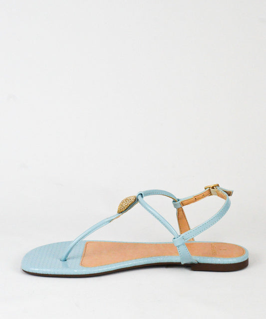 Rasteira La Femme Azul Pedraria - 50.077