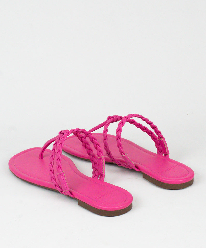 Rasteira La Femme Pink Tiras Tramadas - 52.122