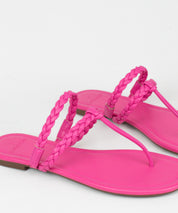 Rasteira La Femme Pink Tiras Tramadas - 52.122