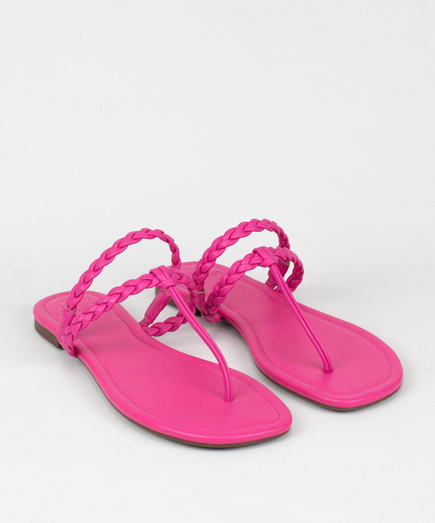Rasteira La Femme Pink Tiras Tramadas - 52.122