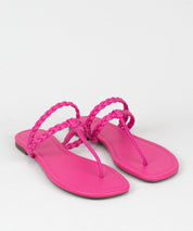Rasteira La Femme Pink Tiras Tramadas - 52.122