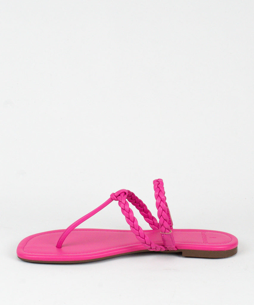 Rasteira La Femme Pink Tiras Tramadas - 52.122