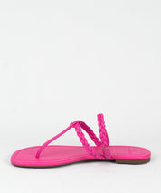 Rasteira La Femme Pink Tiras Tramadas - 52.122
