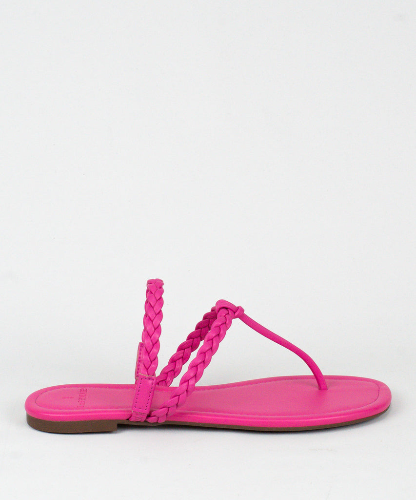 Rasteira La Femme Pink Tiras Tramadas - 52.122