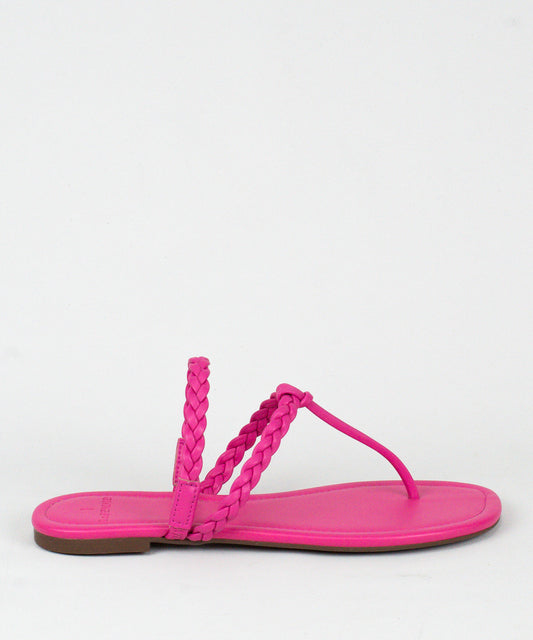 Rasteira La Femme Pink Tiras Tramadas - 52.122