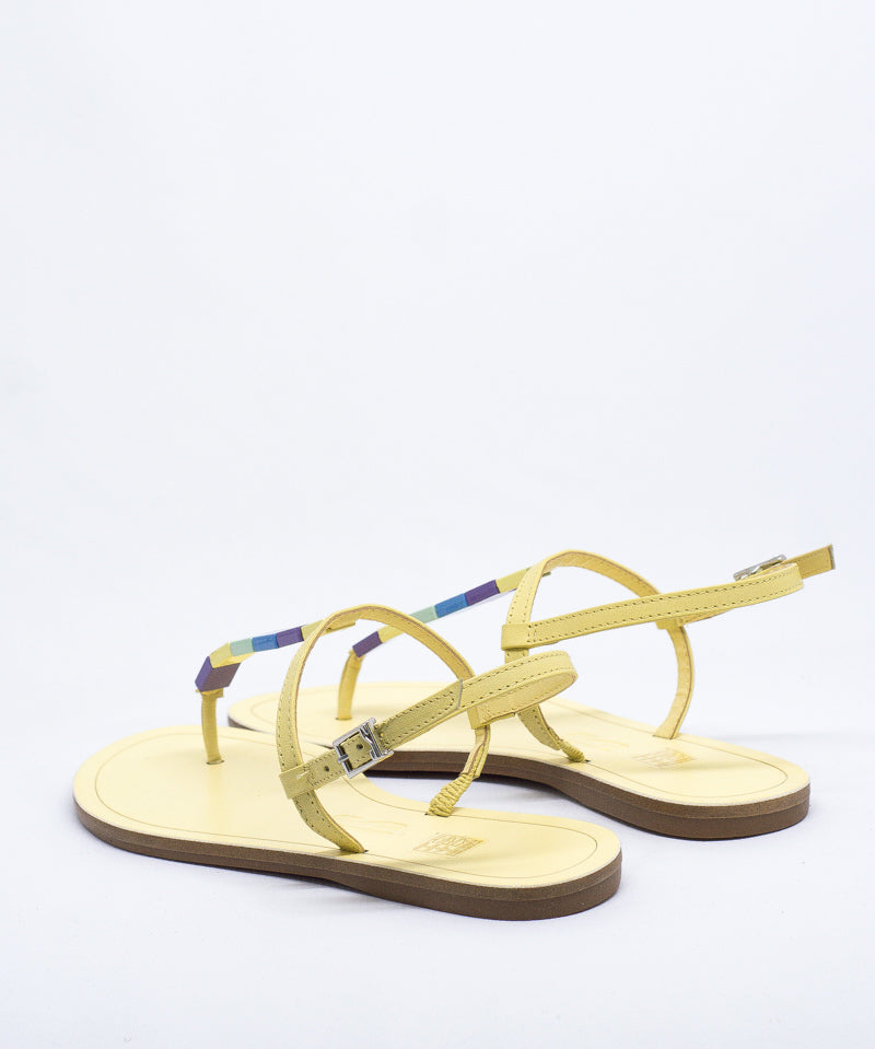 Rasteira Santa Lolla Amarela Ornamentos - 0356.2D30.0002.02BB