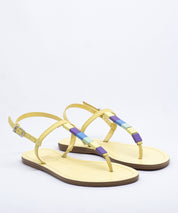 Rasteira Santa Lolla Amarela Ornamentos - 0356.2D30.0002.02BB