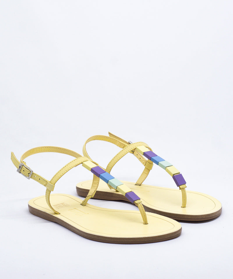 Rasteira Santa Lolla Amarela Ornamentos - 0356.2D30.0002.02BB