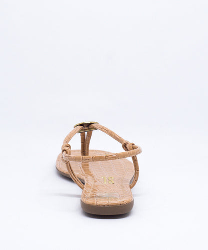 Rasteira Santa Lolla Bege Brilho