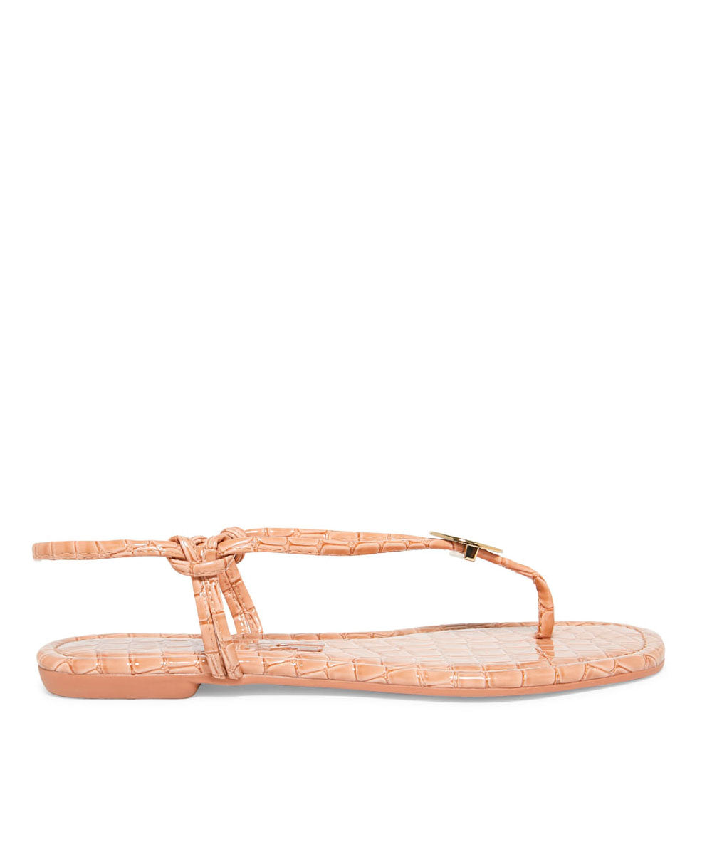 Rasteira Santa Lolla Bege Brilho