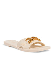 Rasteira Santa Lolla Borracha Off White Bico Quadrado