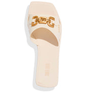 Rasteira Santa Lolla Borracha Off White Bico Quadrado