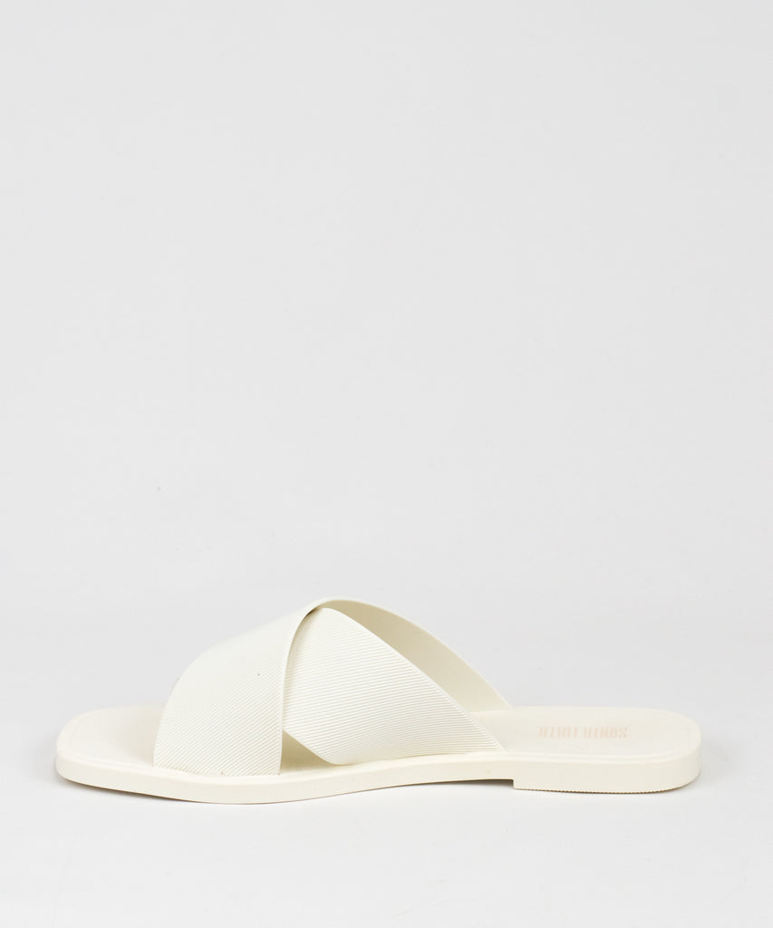 Rasteira Santa Lolla Branca Borracha Tiras Cruzadas - 058A.35C0.0016.0048