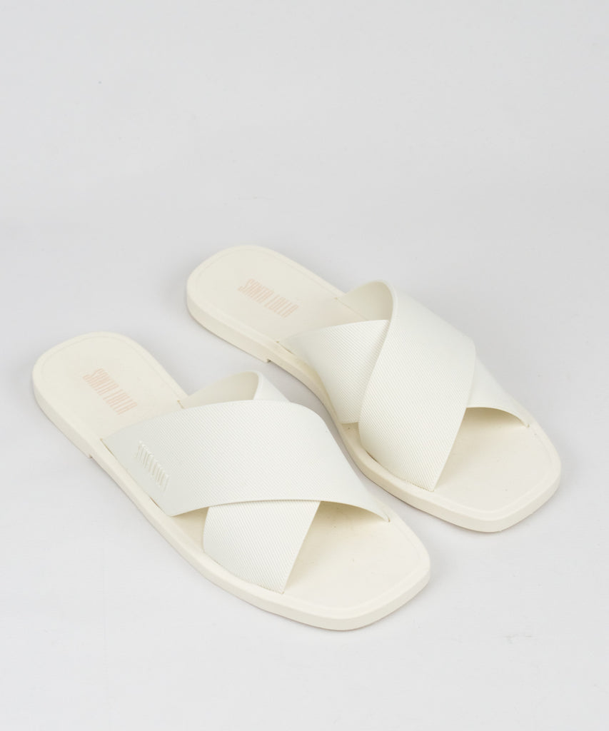 Rasteira Santa Lolla Branca Borracha Tiras Cruzadas - 058A.35C0.0016.0048