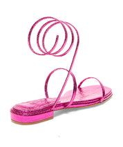 Rasteira Santa Lolla Cobra Cristal Pink Espiral