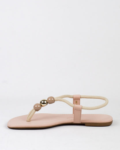 Rasteira Santa Lolla Corda Esferas Nude