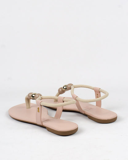 Rasteira Santa Lolla Corda Esferas Nude