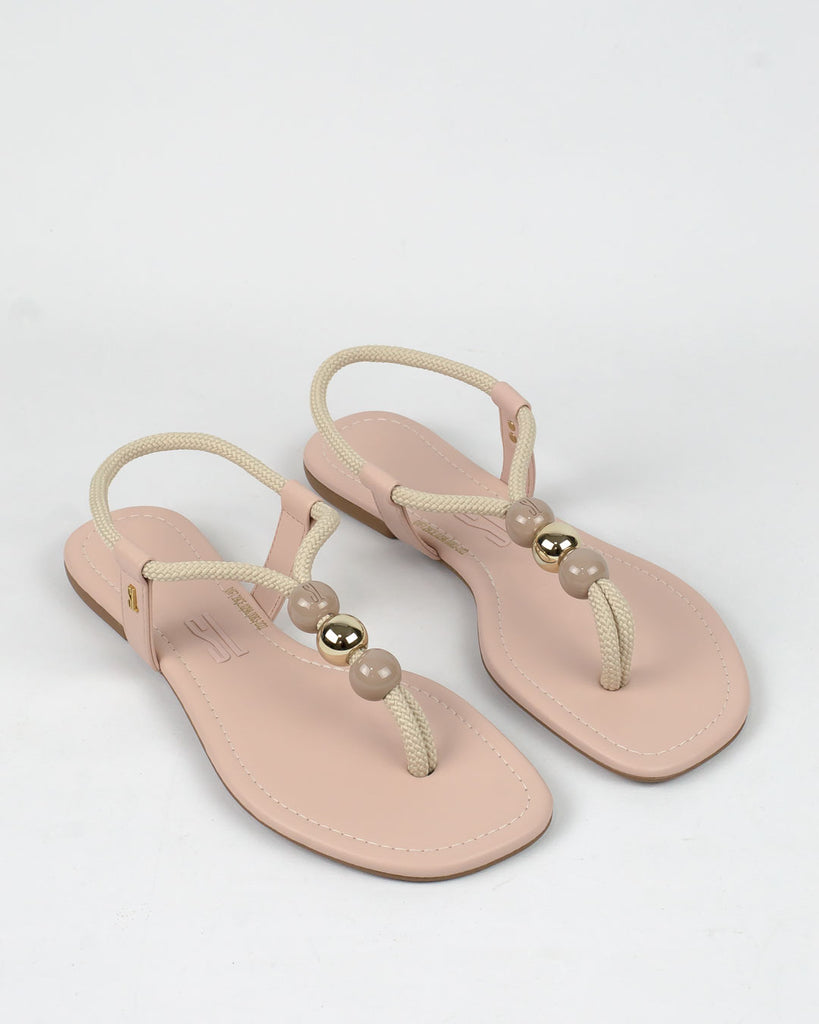 Rasteira Santa Lolla Corda Esferas Nude