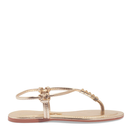 Rasteira Santa Lolla Dourada Metalizada Spikes