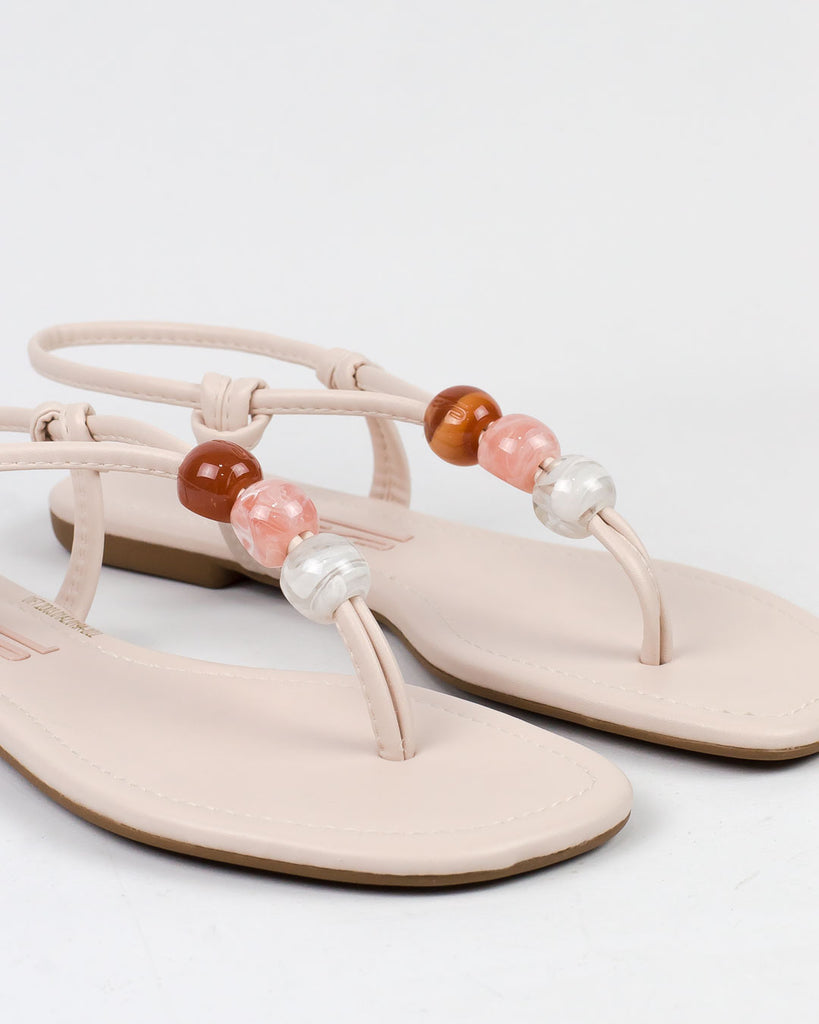 Rasteira Santa Lolla Esferas Creme