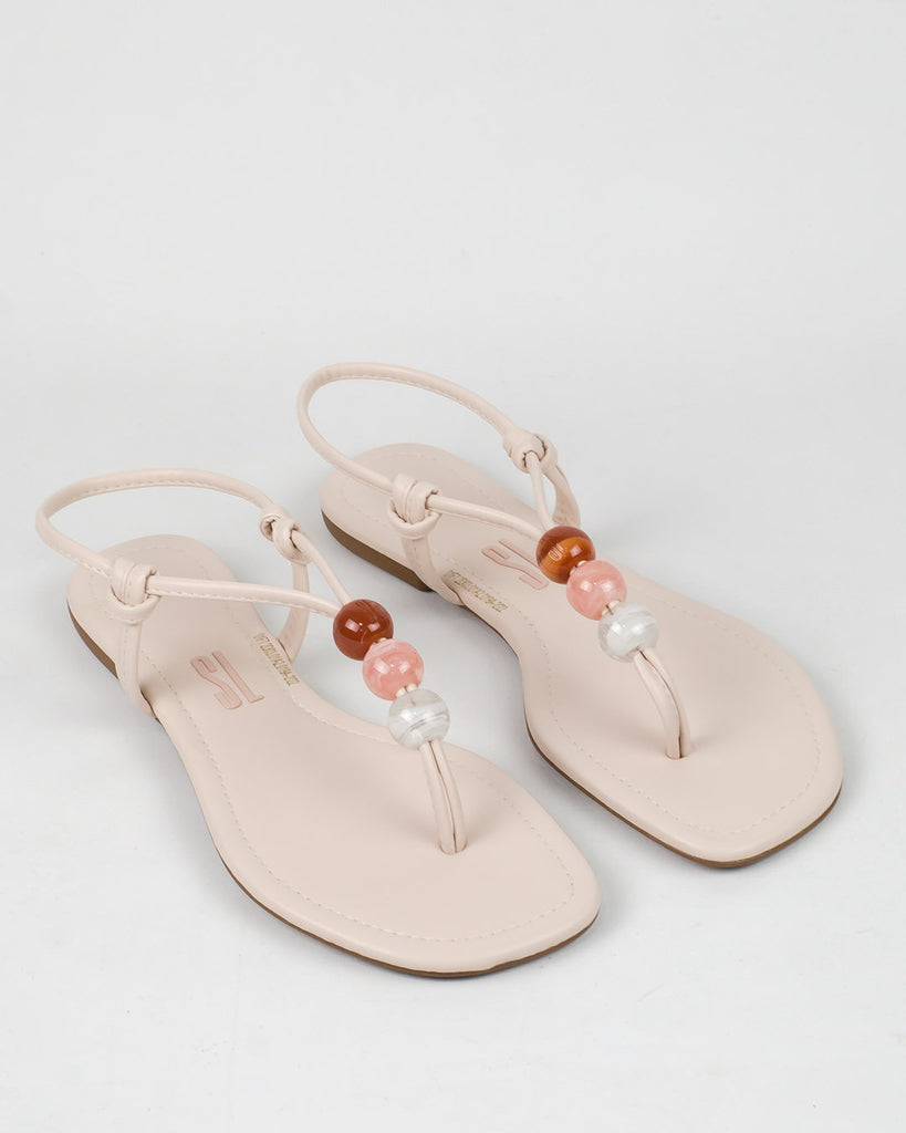 Rasteira Santa Lolla Esferas Creme