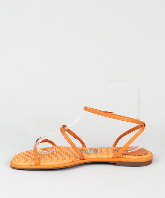 Rasteira Santa Lolla Hot Peach Tramada - 0554.3483.0151.0308