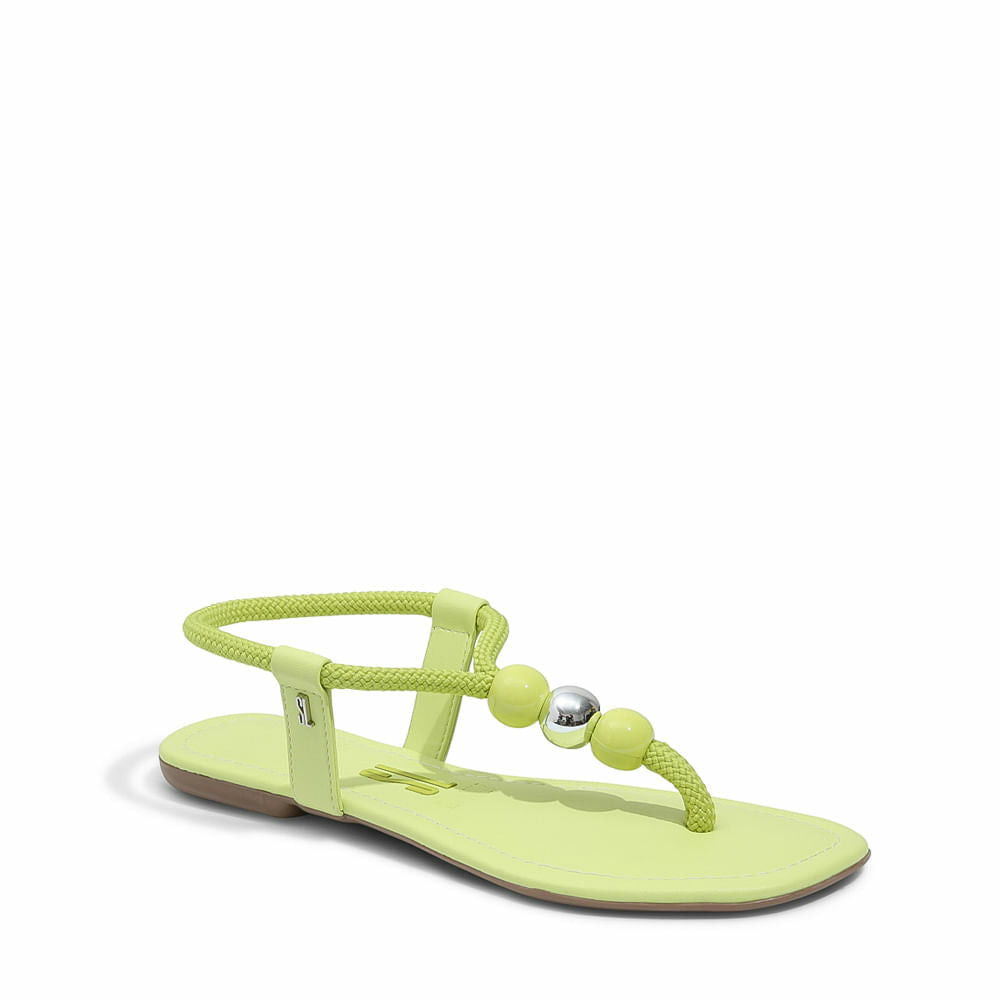 Rasteira Santa Lolla Lemon Corda Esferas