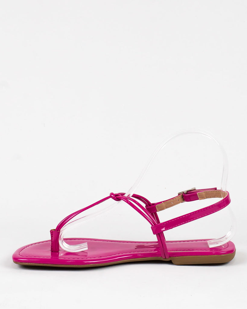 Rasteira Santa Lolla Nó Pink Verniz