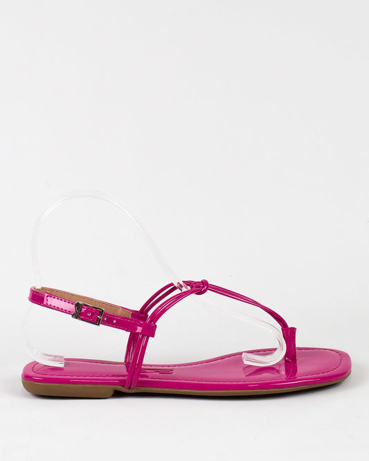 Rasteira Santa Lolla Nó Pink Verniz