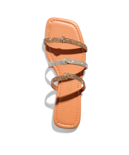 Rasteira Santa Lolla Nude Strass