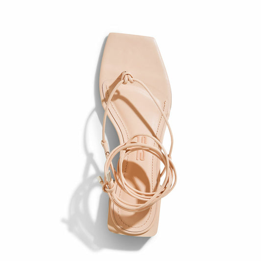 Rasteira Santa Lolla Nude Tiras Amarração