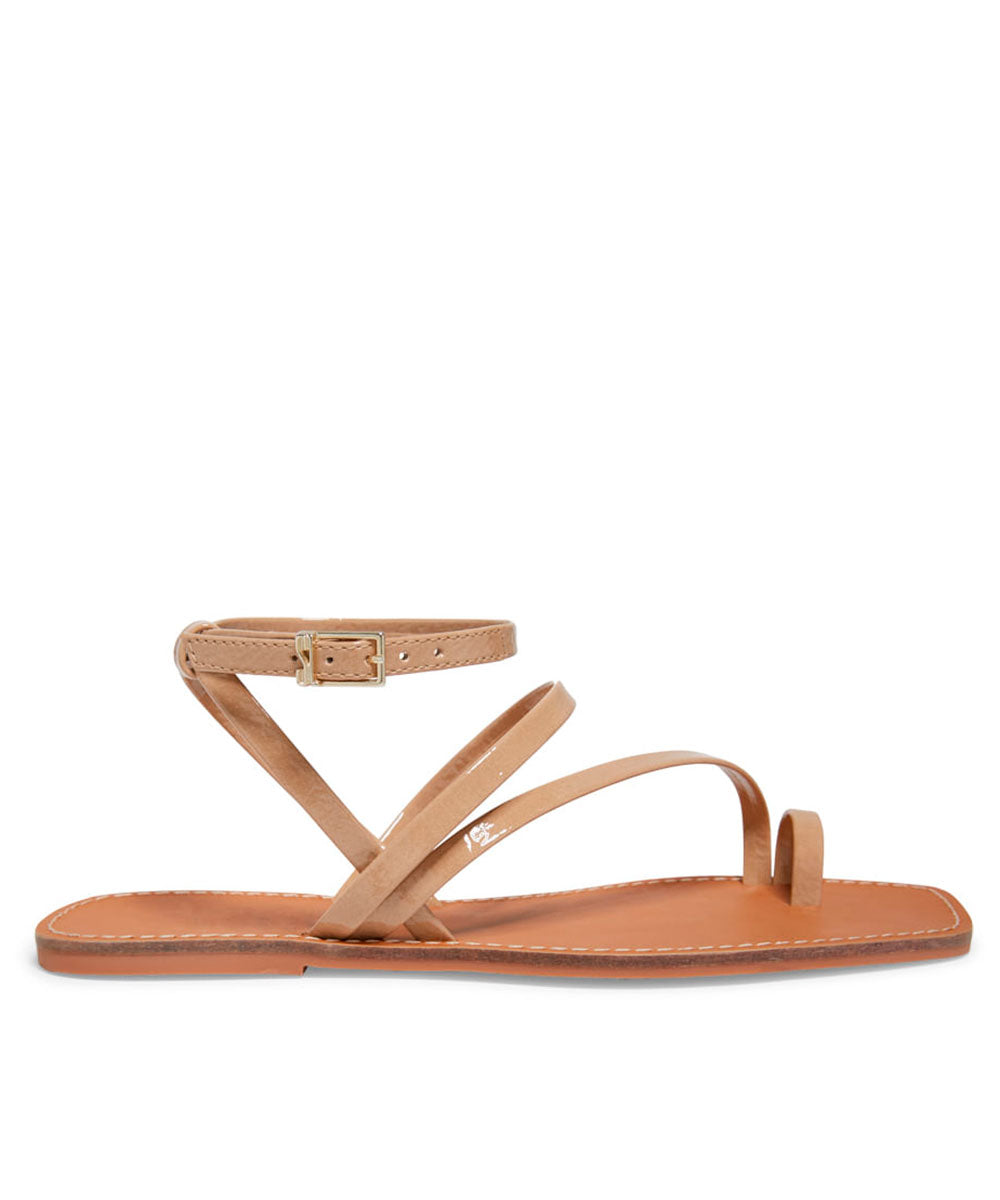 Rasteira Santa Lolla Nude Tiras Verniz