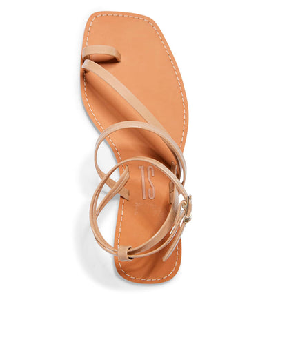 Rasteira Santa Lolla Nude Tiras Verniz