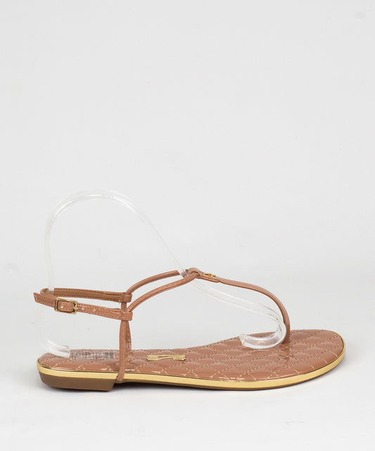 Rasteira Santa Lolla Nude Verniz Matelassê - 0008.01D3.0010.0157