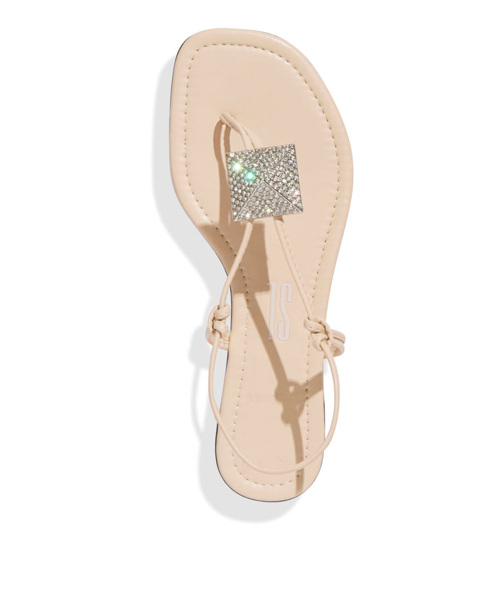 Rasteira Santa Lolla Off White Bico Quadrado